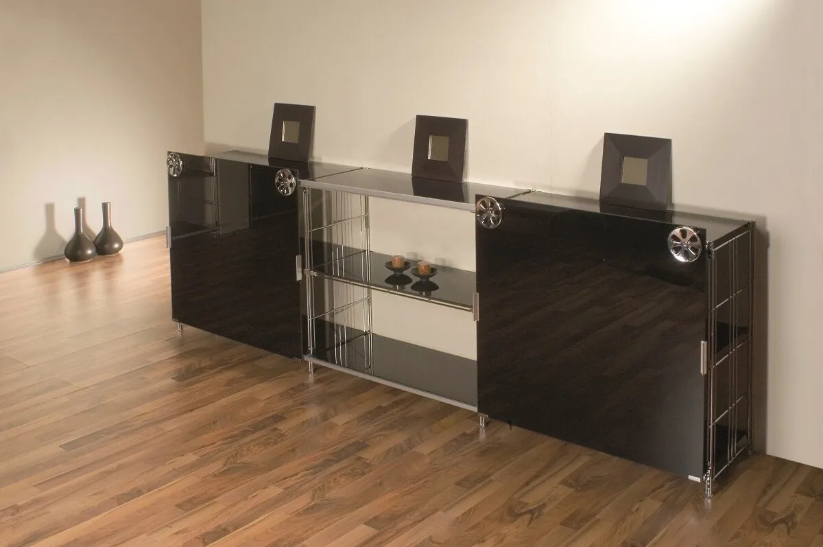 Glasschiebetüren für Highboards in schwarz oder Milchglas Art. Nr. 372721  - 372727 Glaschiebetür 85x80 cm