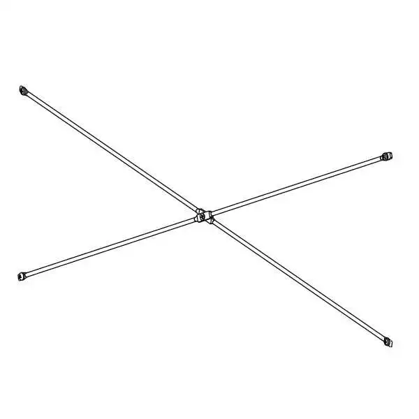 #Kreuzstrebe zur Stabilisierung eines freistehenden Regals um das seitliche Verschieben zu verhindern.