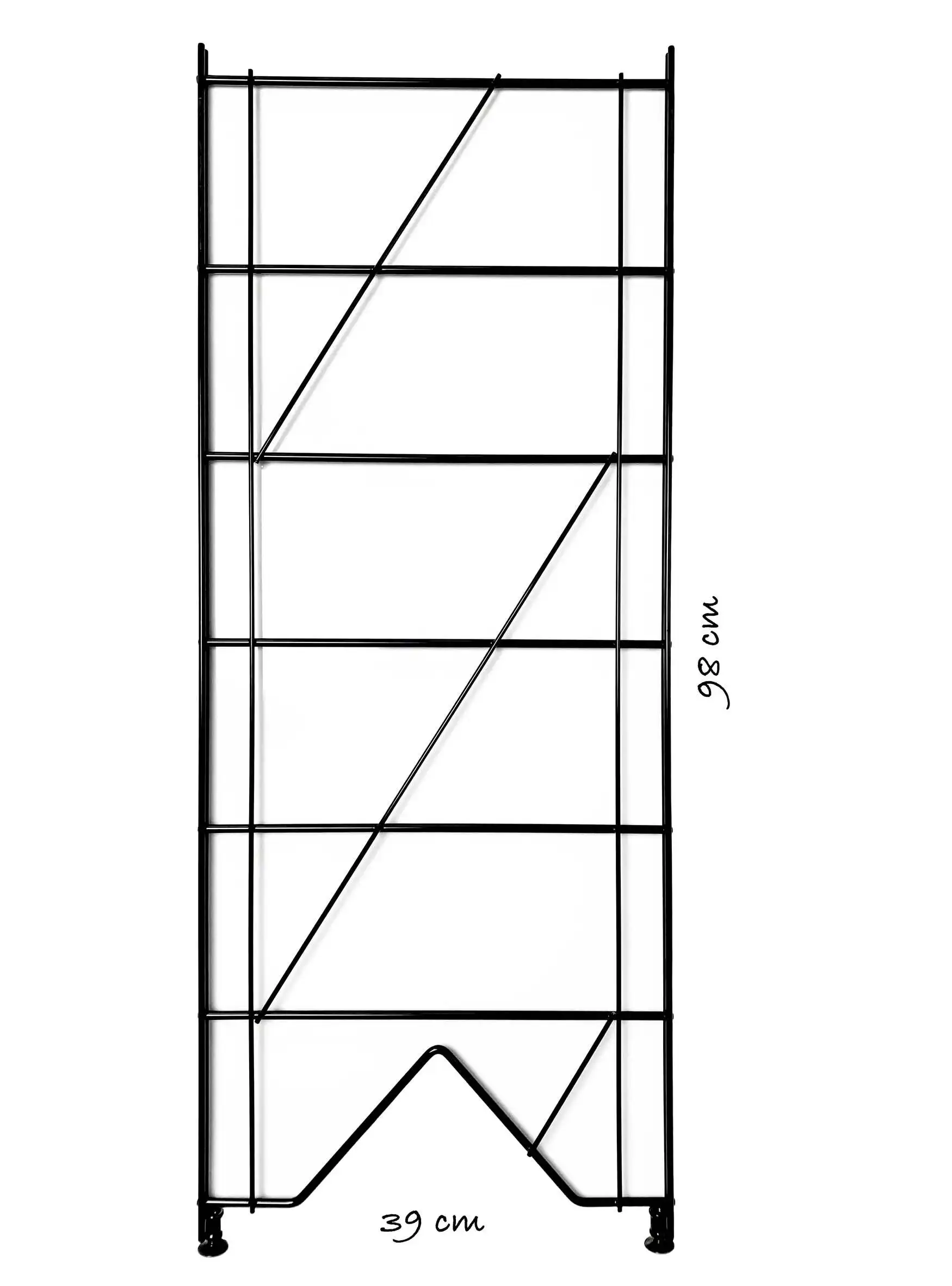 Die Gitterböden lassen sich in jeder Metall-Querstrebe einhängen.