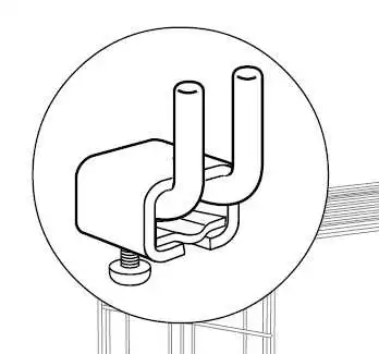 470 900 Beschlag zur Befestigung an einer 38 cm tiefen Regalleiter