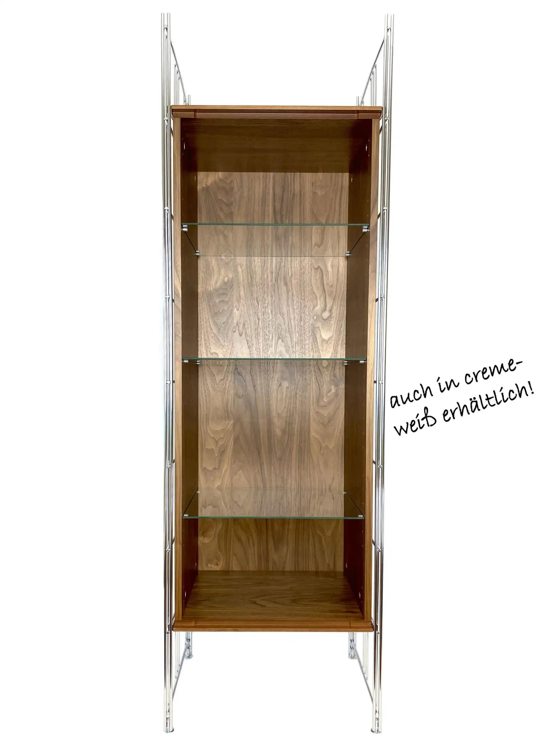 Korpus Holz B III 380 ohne Fronten für 44 cm breite Regale in nussbaum oder creme-weiß