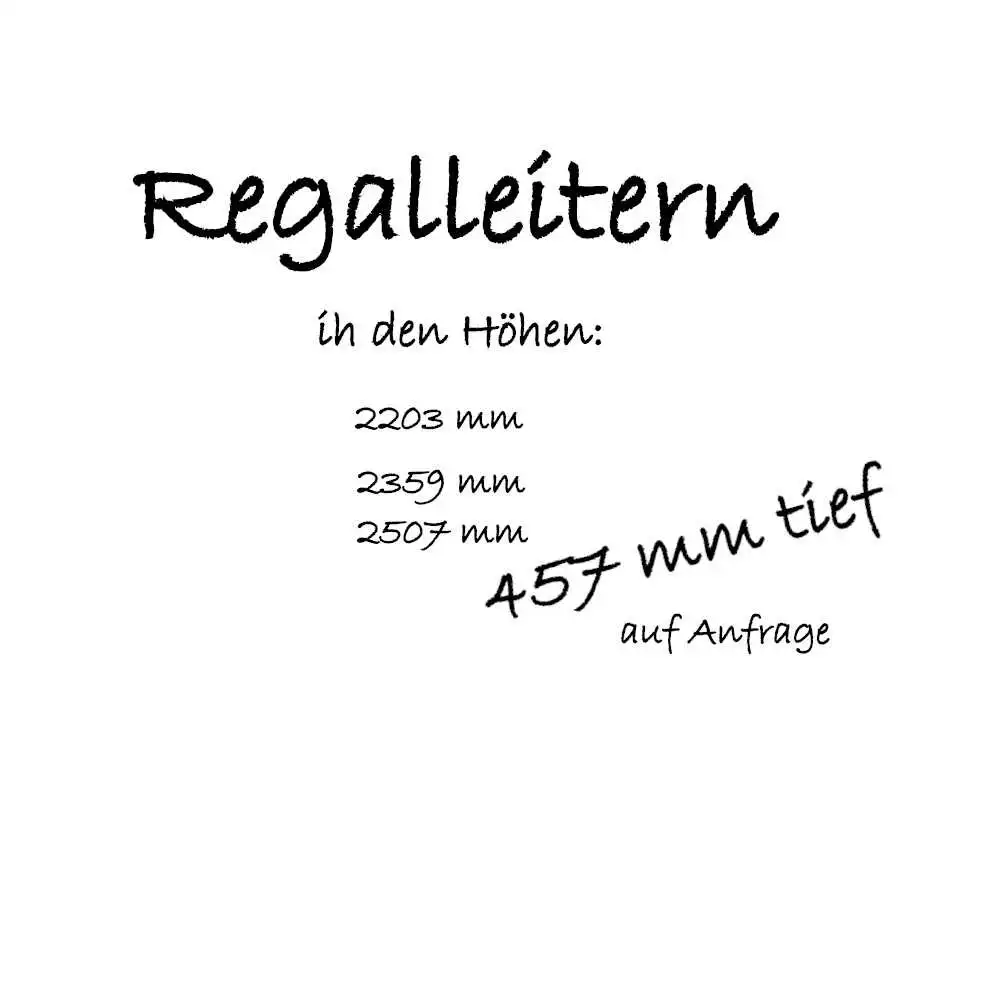 ETAGAIR Regalleiter in #Überlänge 457 mm tief ab 2203 mm bis 2507 mm Höhe auf Anfrage