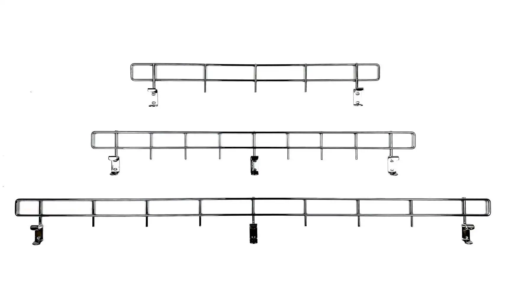 ETAGAIR-Rück-&-Frontleisten für 401 - 457 - 605 - 758 - 910 - 1062 oder 1214 mm Böden lieferbar