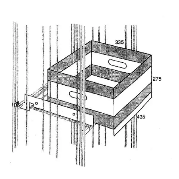 Montage Auszugsschiene am Container Art. Nr. 270890