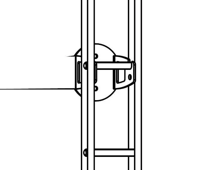 Die 208 cm hohe Wandleiter wird mit 3 Halterungen fest an die Wand verschraubt. Es gibt keine störenden Regalfüße!