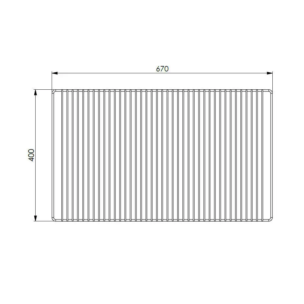 Grillrost Edelstahl ca. 67x40 cm