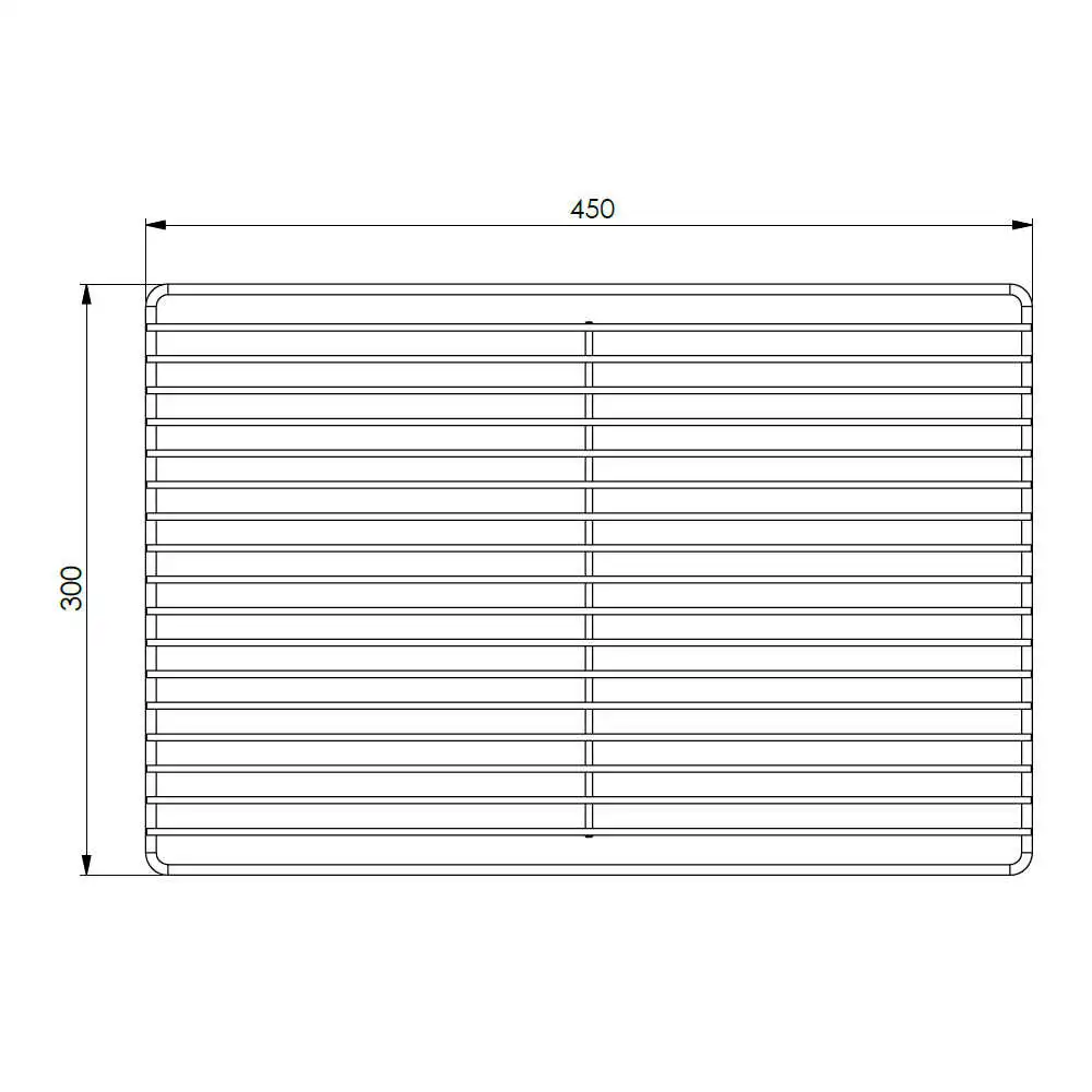 Grillrost Edelstahl ca. 45x30 cm