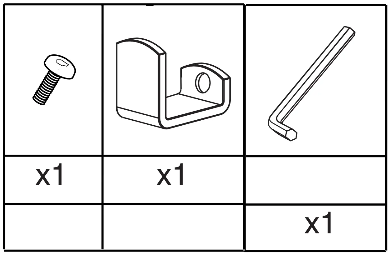 Im Montageset liegt ein Sechskantschlüssel. Art. 270530 Beutelinhalt Eckbeschlag zum Verbinden von BIII Blechböden