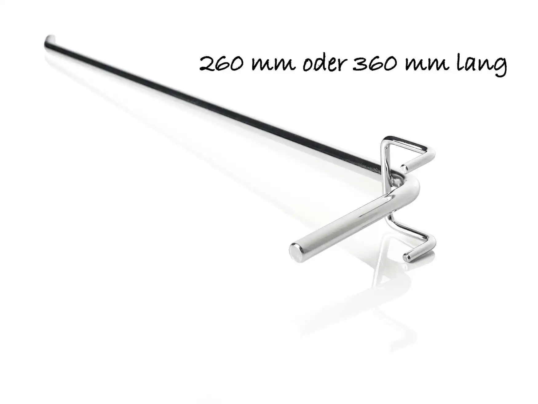 Accessoires-Halter für hängende Waren-Präsentationen in 360 mm oder 260 mm Länge