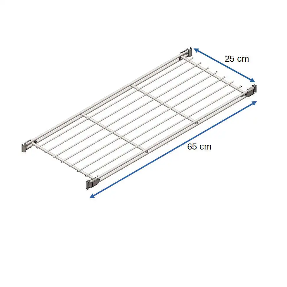 470210 Gitterboden 65x25 cm Metall verchromt, für schmale Metall-Regale 470210 Gitterboden 65x25 cm Metall verchromt, für schmale Metall-Regale
