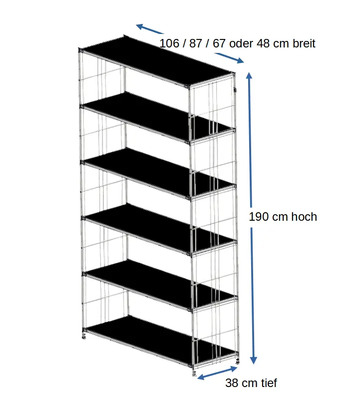 Edles Metallregal, verchromt mit schwarz lackierten #Holzböden, erweiterbar, Ersatzteile können nach gekauft werden
