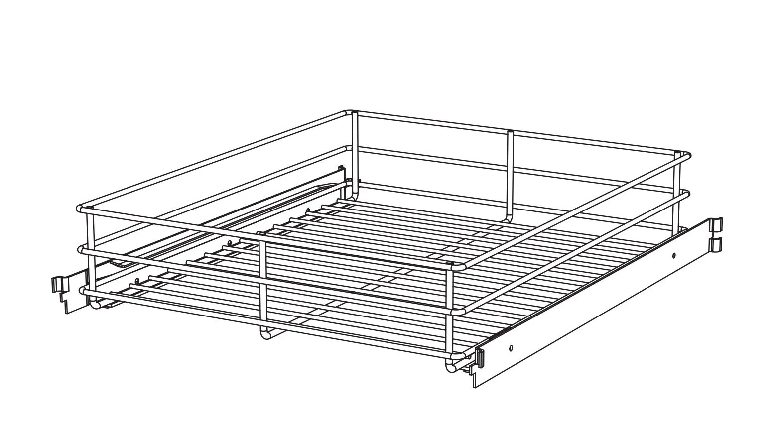 Der Drahtkorb ist in 3 verschiedenen Breiten erhältlich Art. Nr. 680800 - 680810 - 680820 - Drahtkorb ausziehbar Garbo