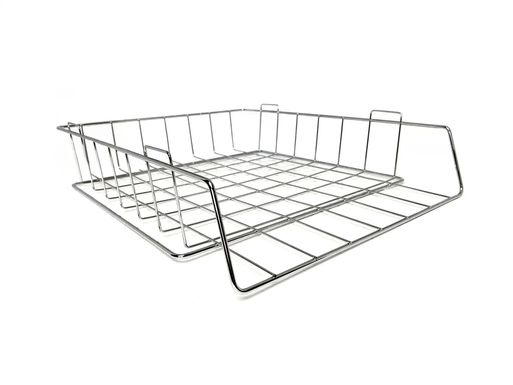 Ablagekorb stapelbar Metall verchromt