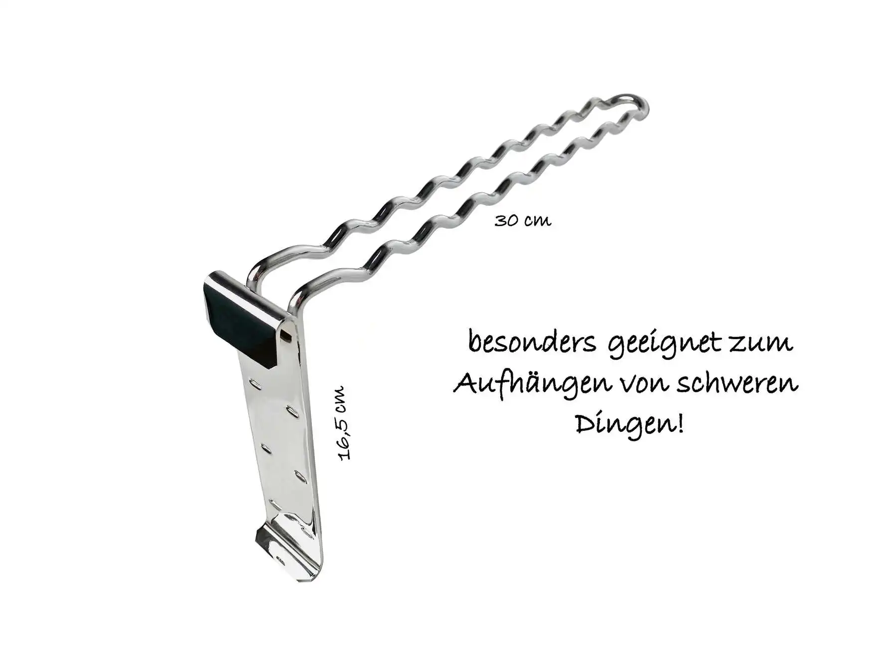 Wellhaken massive Ausführung für Dekogitter und ETAGAIR-Regalleitern