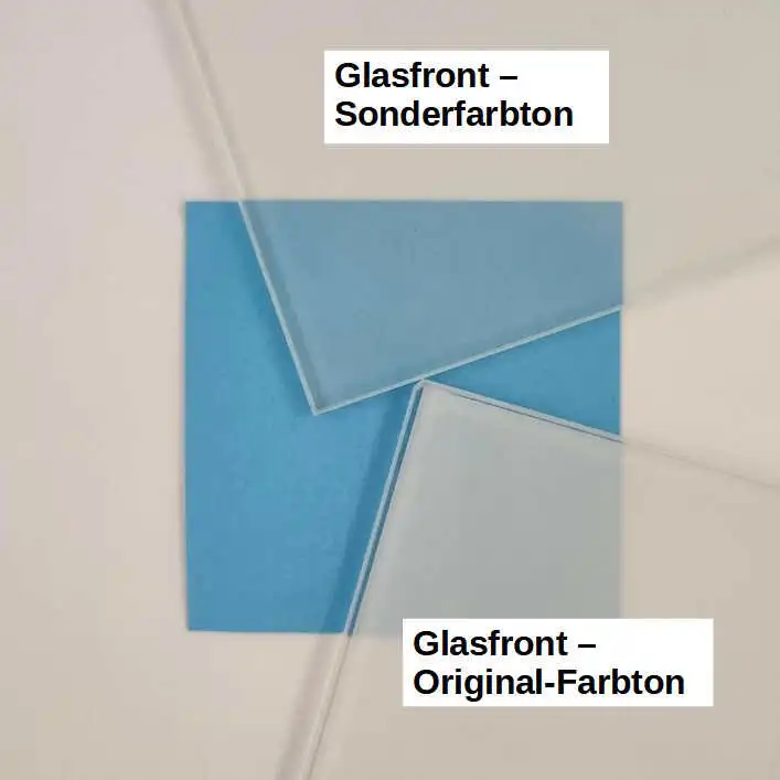 Glasfront für Metallschublade 46x18x38 cm Milchglas