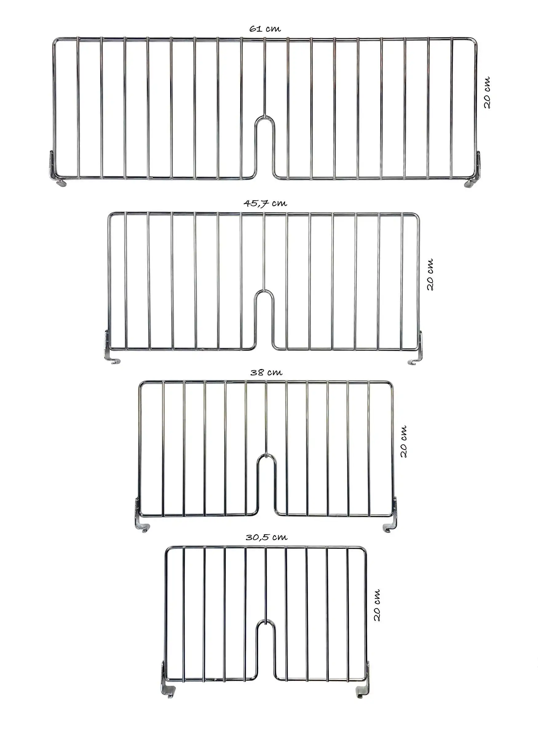 ETAGAIR Bordteiler zur Unterteilung für ETAGAIR-Gitterböden in 305 mm Tiefe 100 mm hoch_T110_T120 ETAGAIR Bordteiler zur Unterteilung für ETAGAIR-Gitterböden in 305 mm Tiefe - 100 oder 200 mm hoch