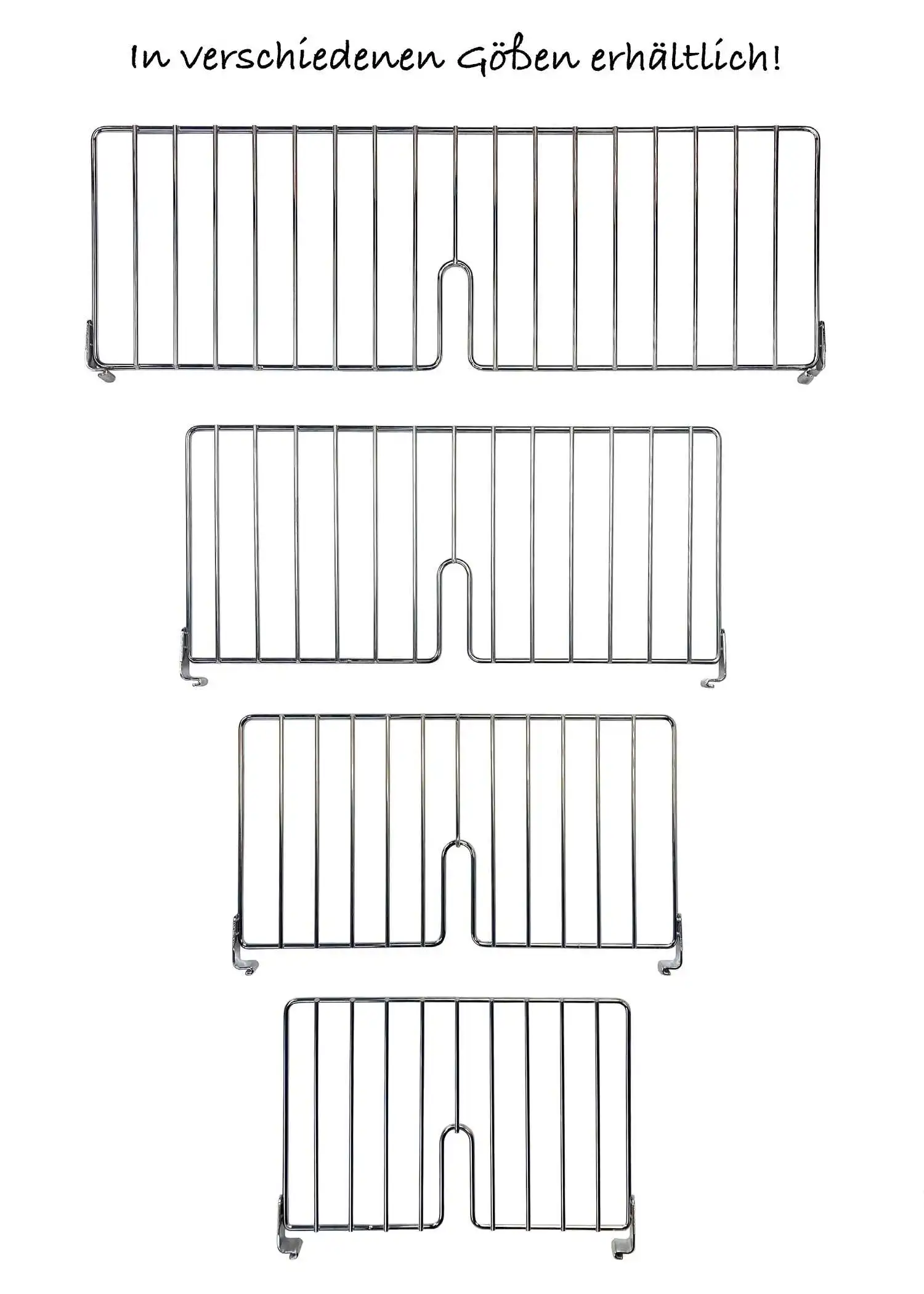 ETAGAIR Bordteiler zur Unterteilung für ETAGAIR-Gitterböden in 305 mm Tiefe - 100 oder 200 mm hoch sowie in zahlreichen weiteren Größen erhältlich