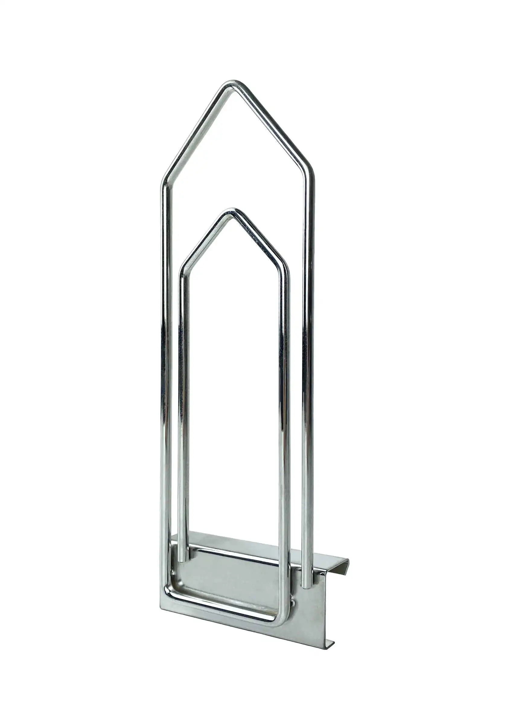 Klemmhalter aus Chromnickelstahl, 250 x 90 mm (Höhe x Breite) passend zur Montage an ETAGAIR-Gitterböden