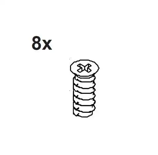 Schraubenset mit 8 Stück zur Montage der Halterungen für Holzkorpis mit der Art. Nr.  80-000044 Ersatzteil