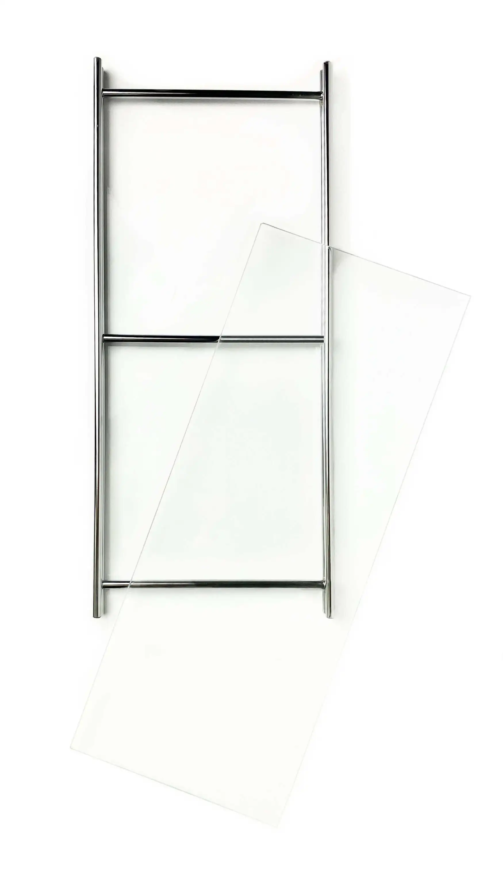 Glasauflage mit Metallrahmen 63 cm breit, 19 cm tief  aus der Serie #MICRO