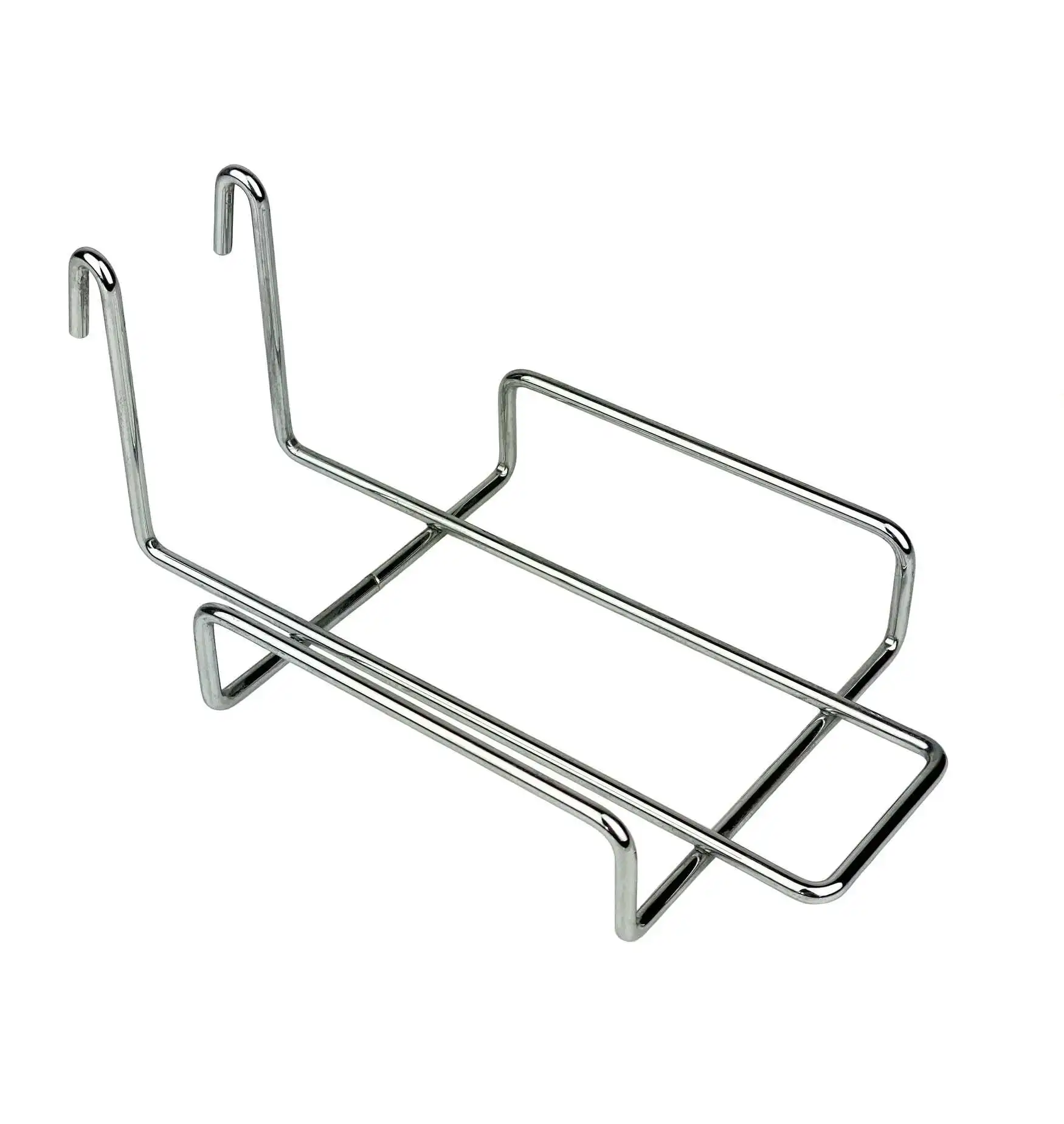 Der Halter ist aus Metall, stabil und unzerbrechlich. Die beiden integrierten Haken sind ca. 7 cm lang