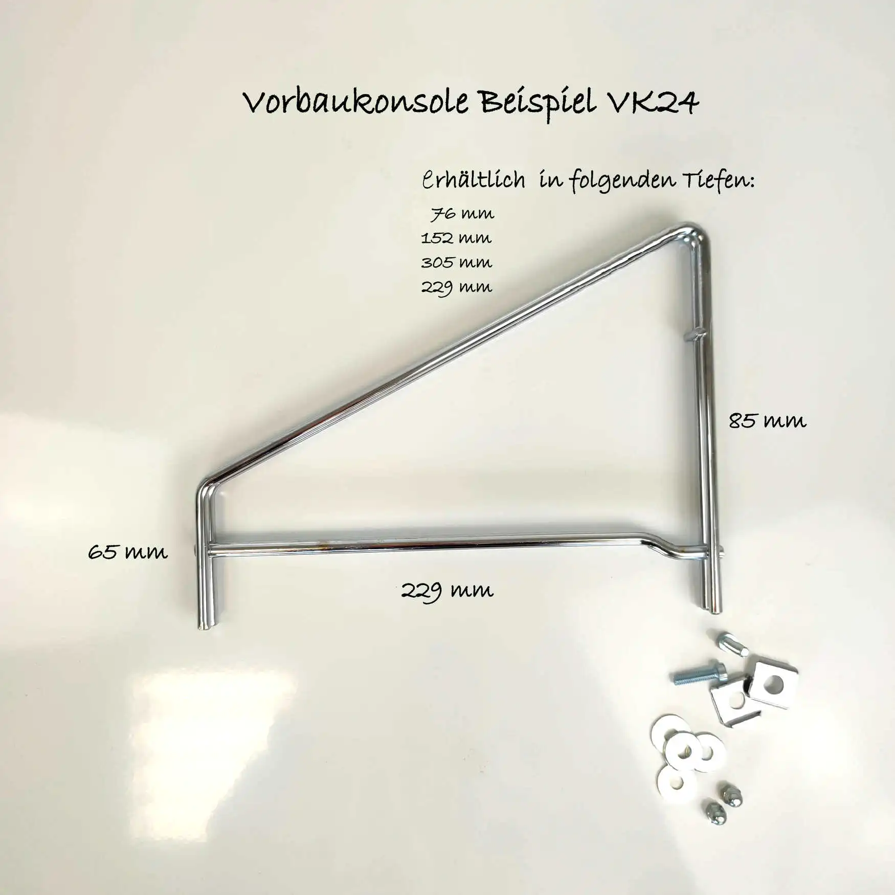 Vorbaukonsole zur Montage von 457 mm oder 610 mm tiefe Böden in 381 mm tiefe Regalleitern. Die ETAGAIR-Konsole ist ist 76 mm, 152 mm, 229 mm und 305 mm erhältlich.