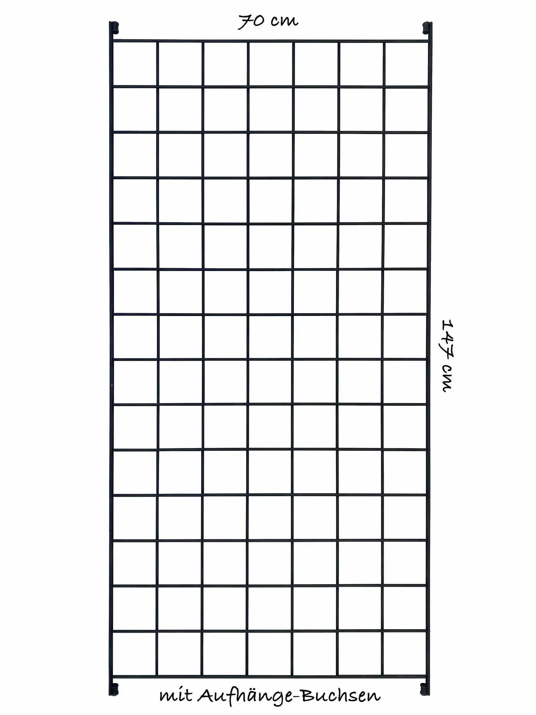 Rankgitter anthrazit grau pulver-beschichtet 1470x700 mm zum Hängen oder zur Wandmontage