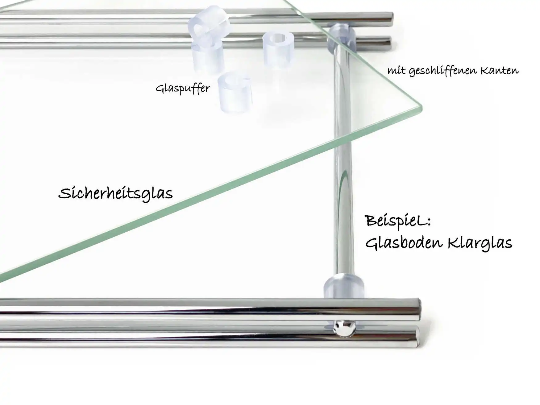 Glasboden MICRO Milchglas 80x19 cm - leicht durchscheinend - Sonderposten so lange Vorrat reicht