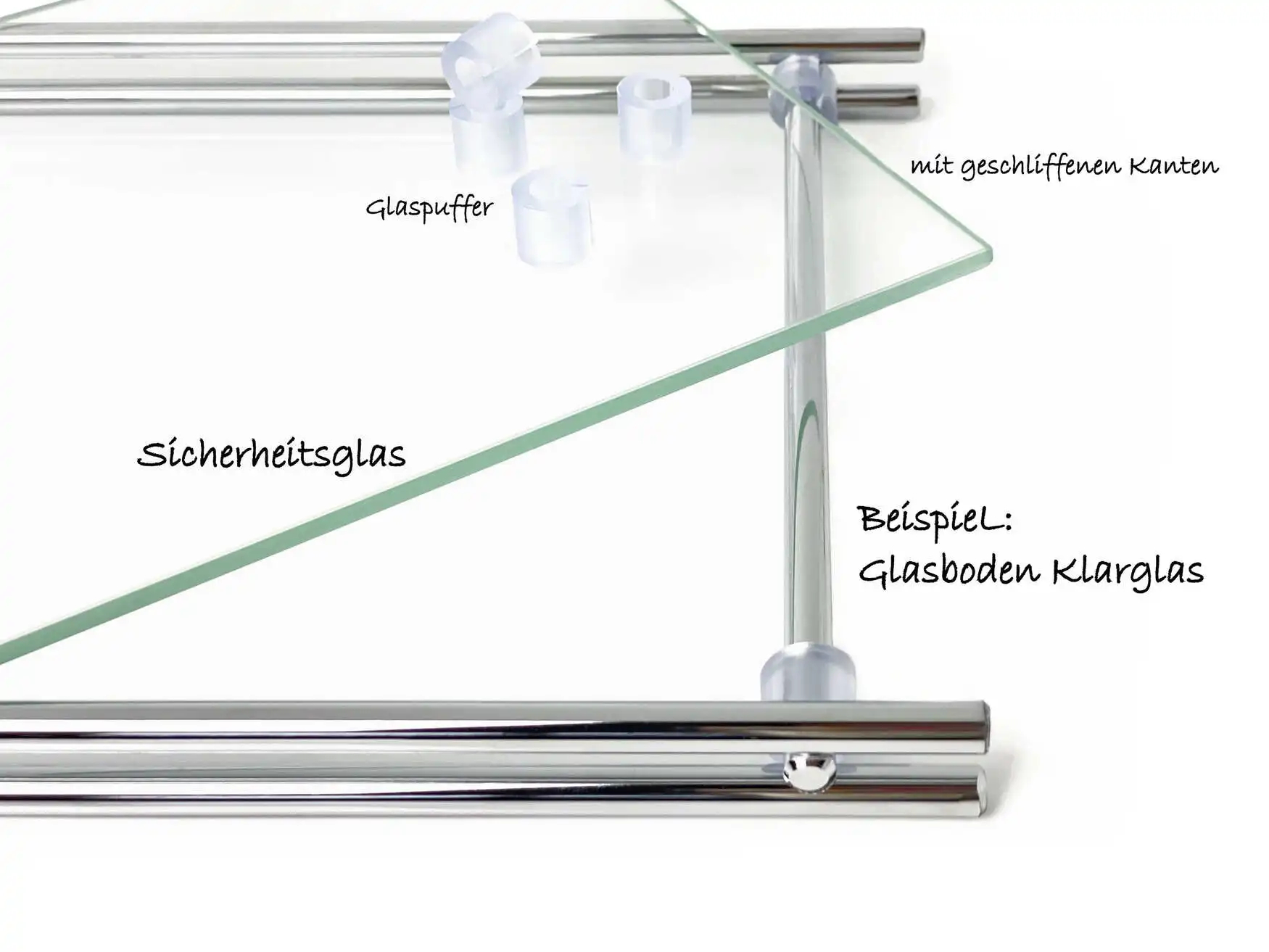Glasboden MICRO Milchglas 80x19 cm - leicht durchscheinend - Sonderposten so lange Vorrat reicht