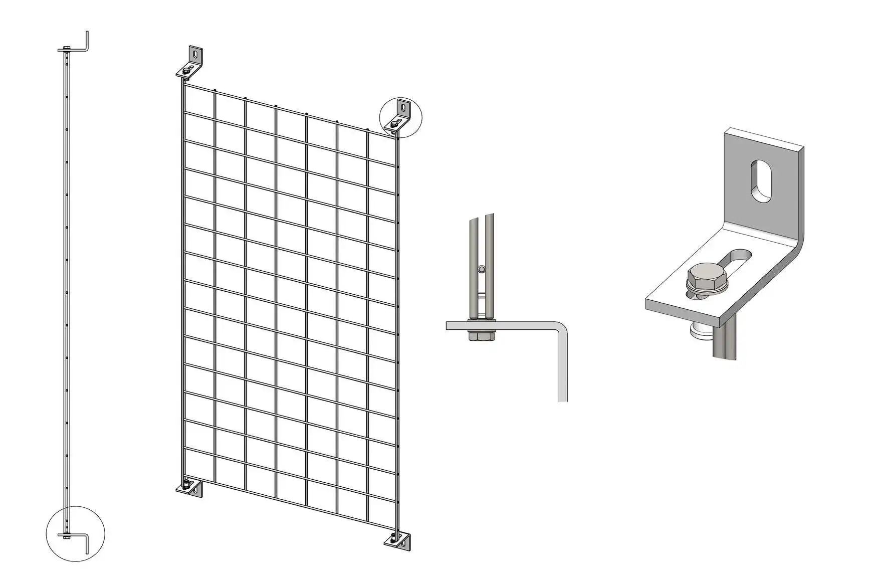 Montageplan für Rankgitter