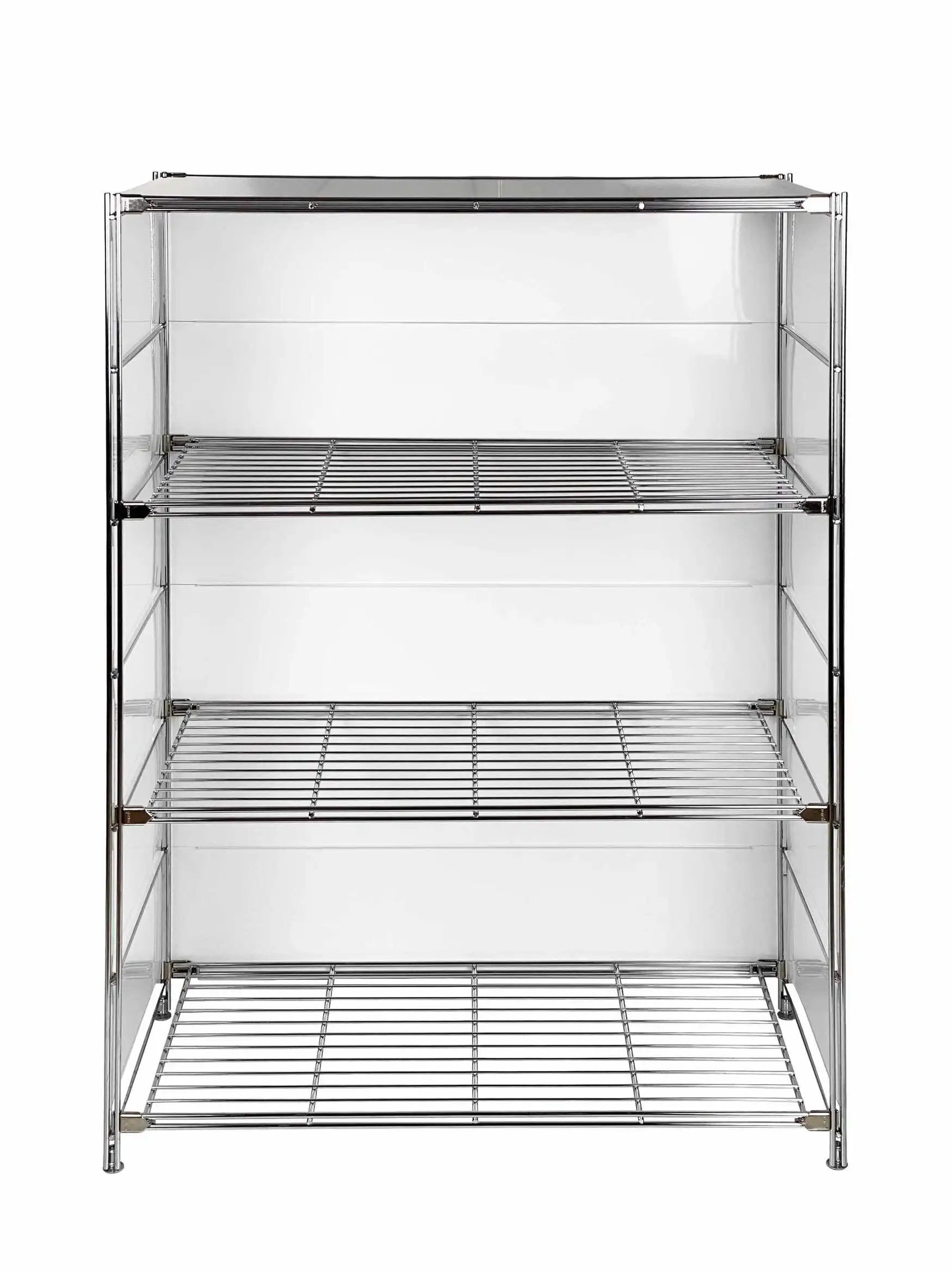 Metall Regale in weiß mit komplett Verkleidung aus Metall