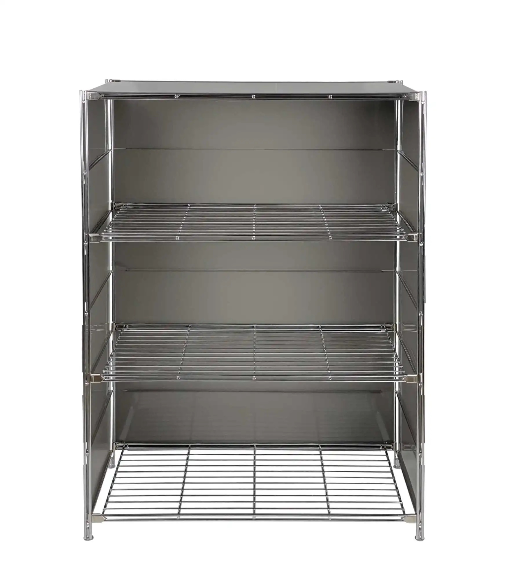 Metall Regale in anthrazit mit komplett Verkleidung aus Metall