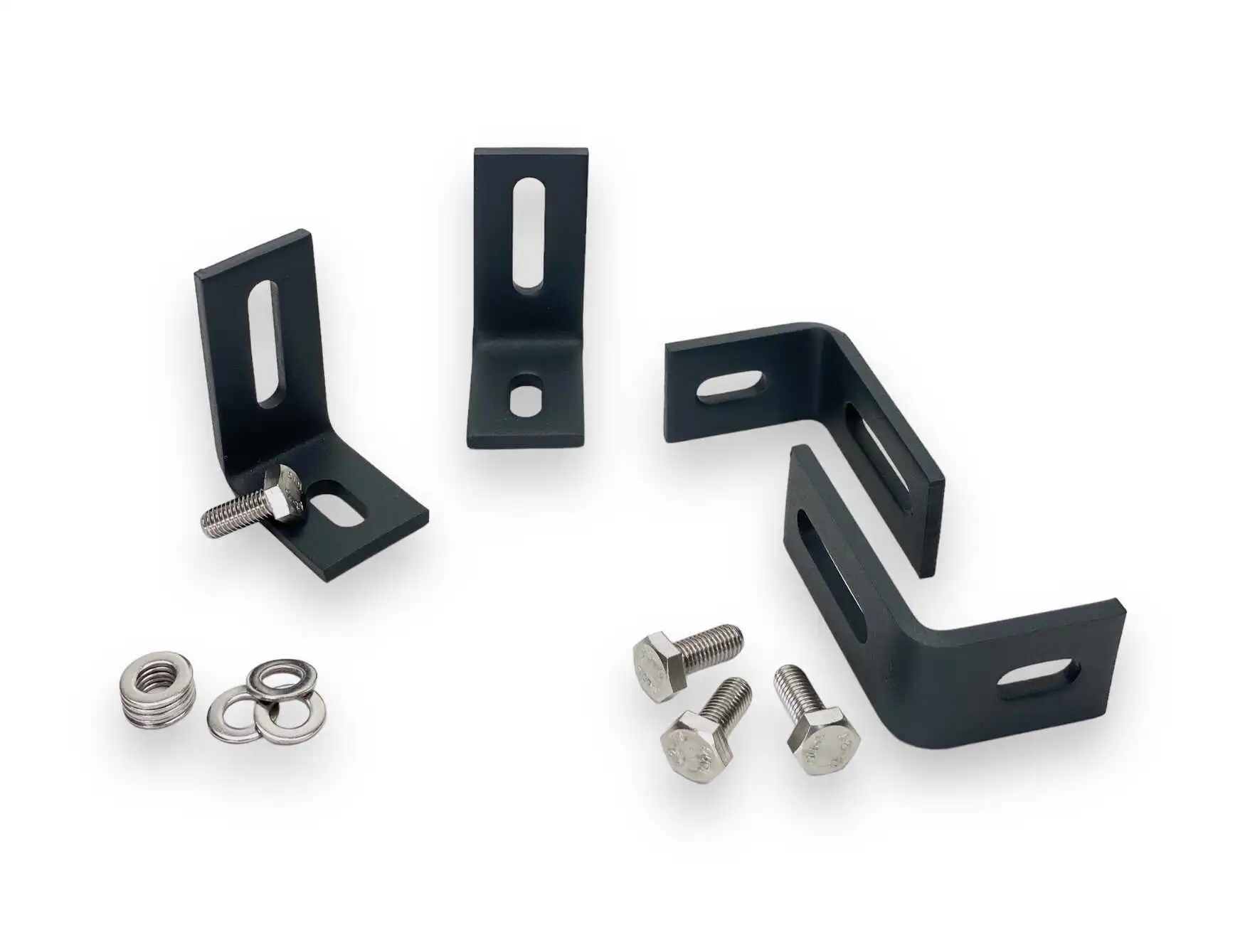 Befestigungs-Set für Rankgitter aus Metall, beschichtet in der Farbe anthrazit