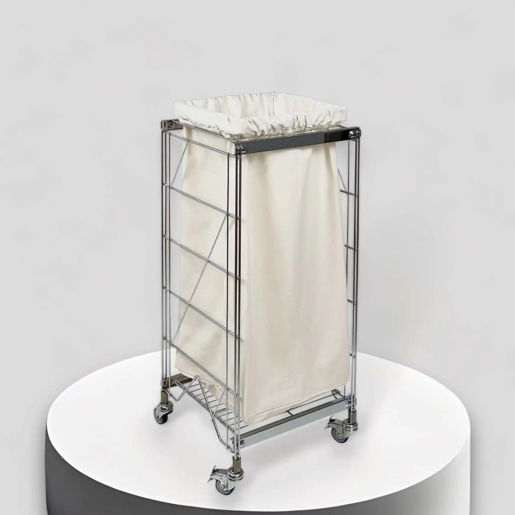 2023-219 1fach Wäschetrolly von ETAGAIR erweiterbar 98x34 cm Farbe: beige