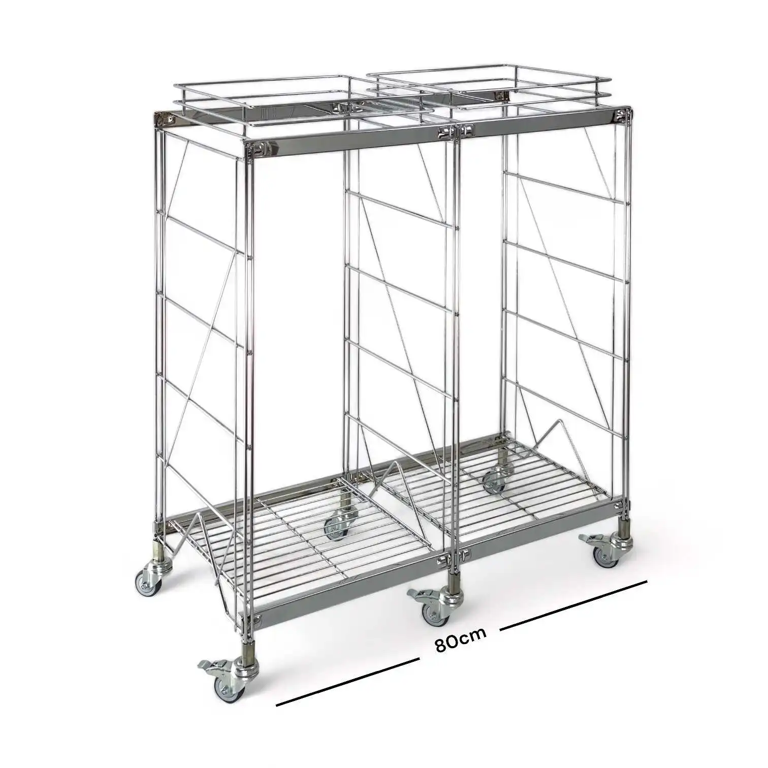 Der ETAGAIR  Wäschesortierer ist als 1Fach-Sortierer, als Doppel-Trolly oder 3fach-Wäschesammler erhältlich.