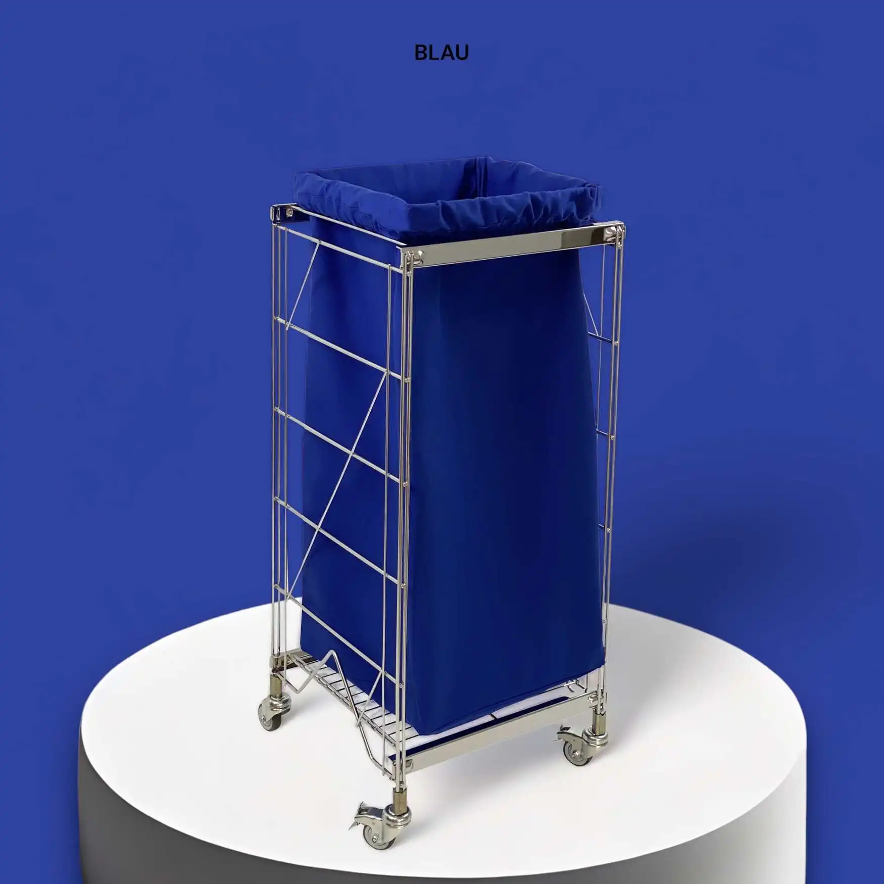 2023-219 1fach Wäschetrolly von ETAGAIR erweiterbar 98x34 cm Farbe: blau