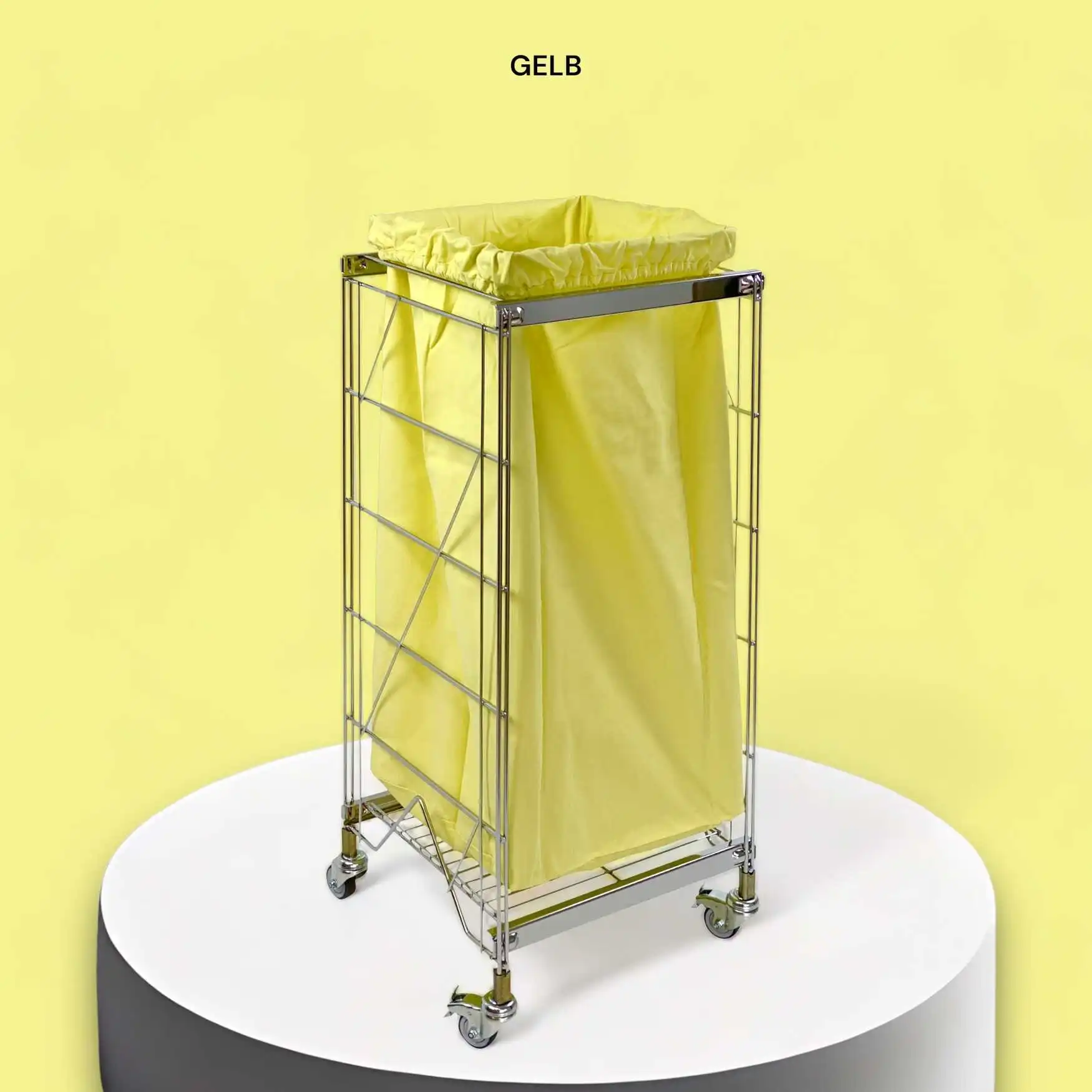 2023-219 1fach Wäschetrolly von ETAGAIR erweiterbar 98x34 cm Farbe: gelb
