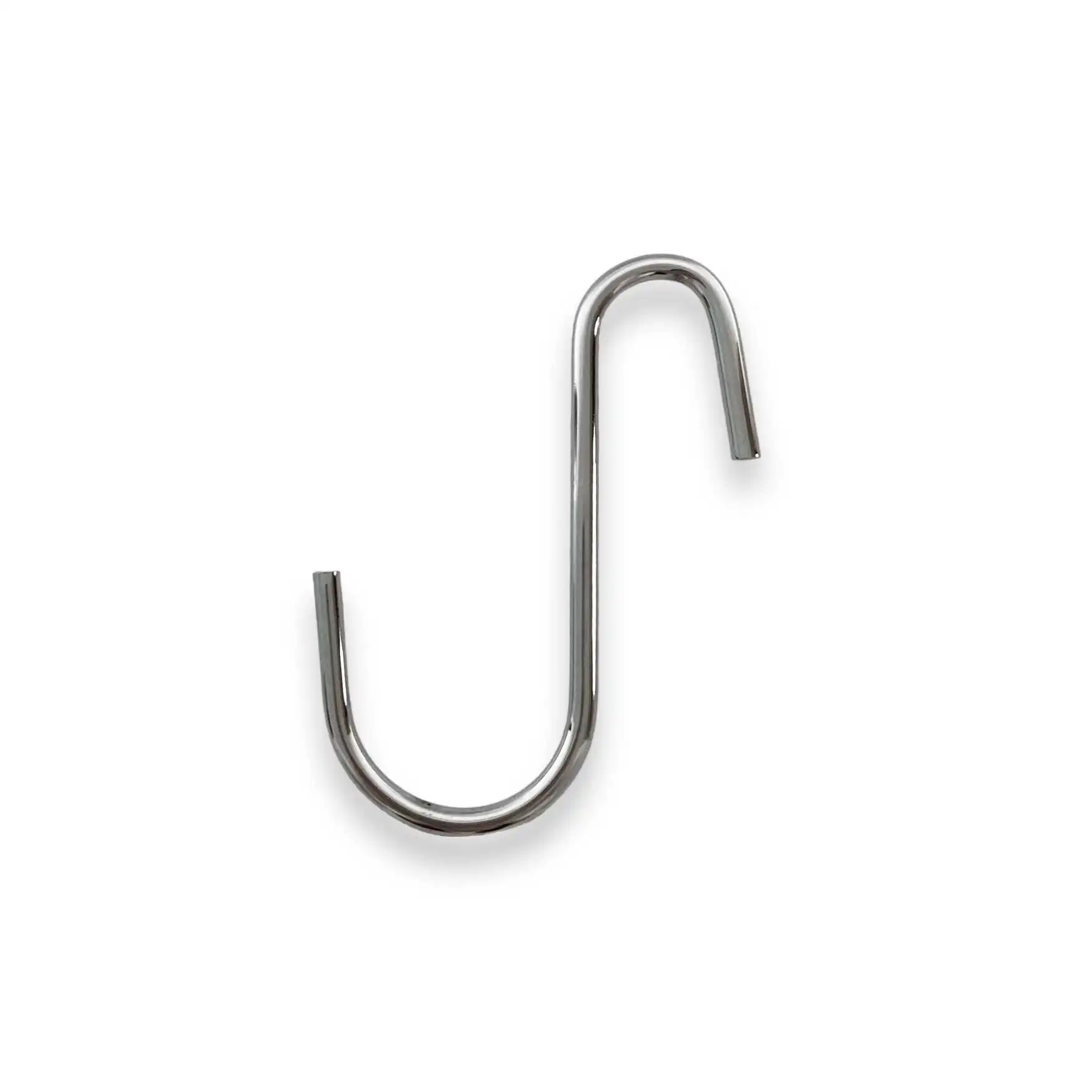 Haken in S-Form 75 mm Metall verchromt SH2