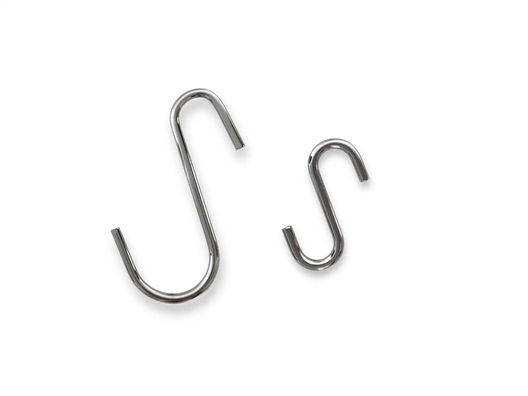 Haken in S-Form 50 mm oder 75 mm Metall verchromt