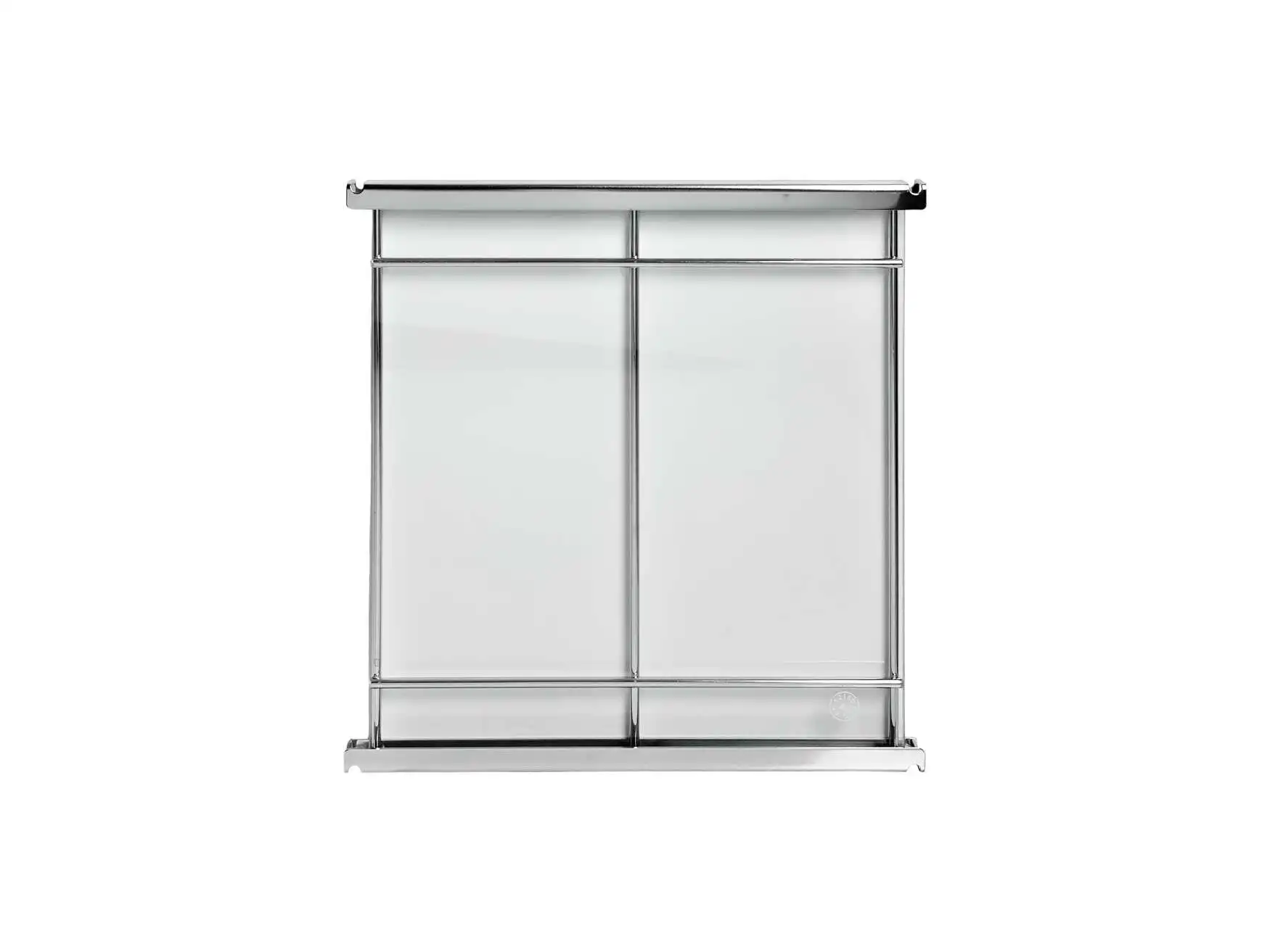 Regal mit 3 Glasböden Klarglas mit Auflagerahmen 95x33 cm (Höhe x Tiefe)