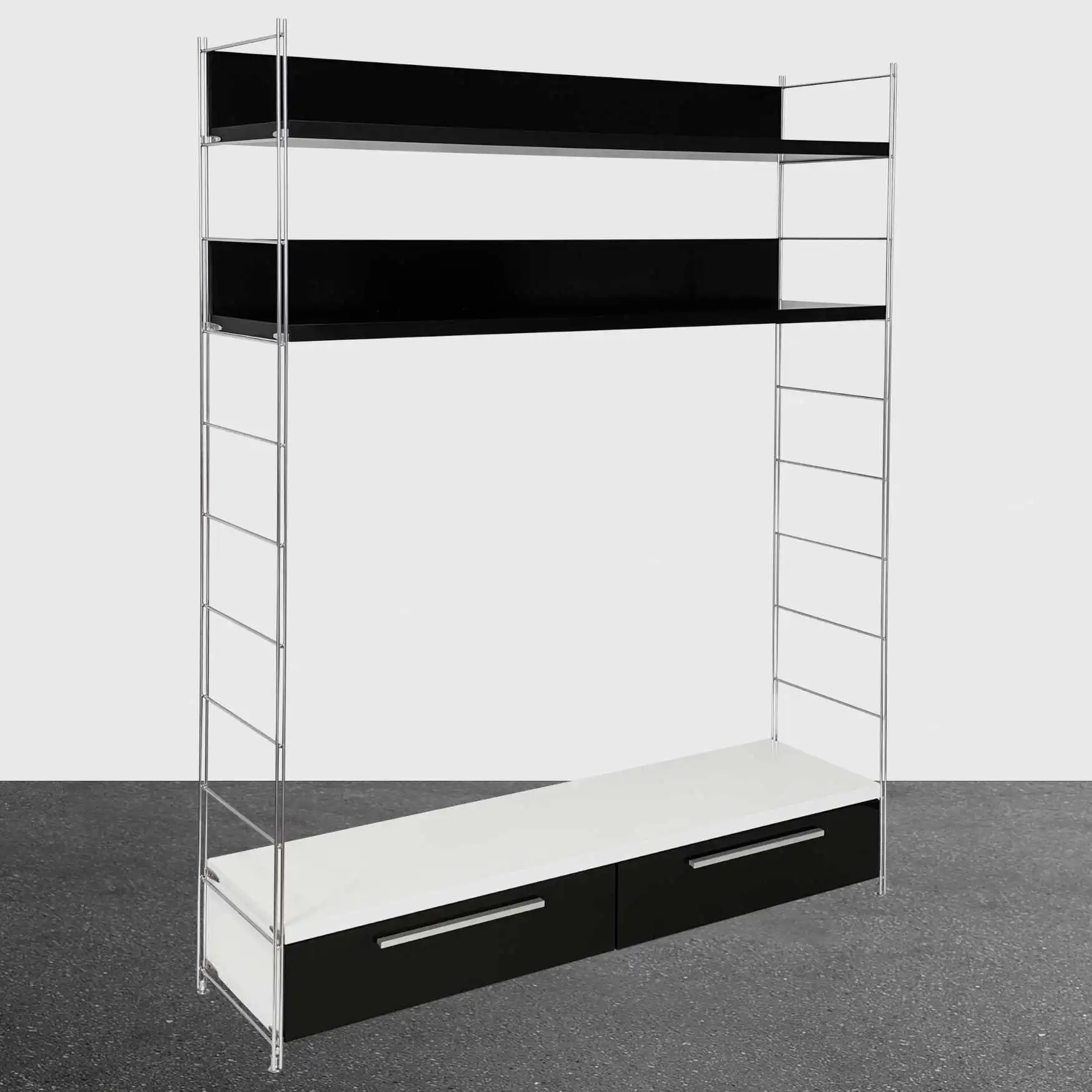 Montabebeispiel TV-Möbel für Flatscreen schwarz 2023-222