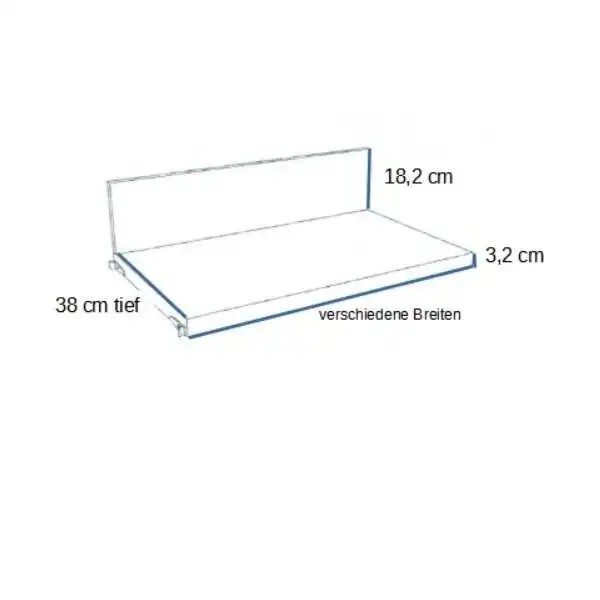 Nichts kann nach hinten weg rutschen! Auf den Winkelhängeböden ist Platz für Bücher, Geschirr oder Spiele!