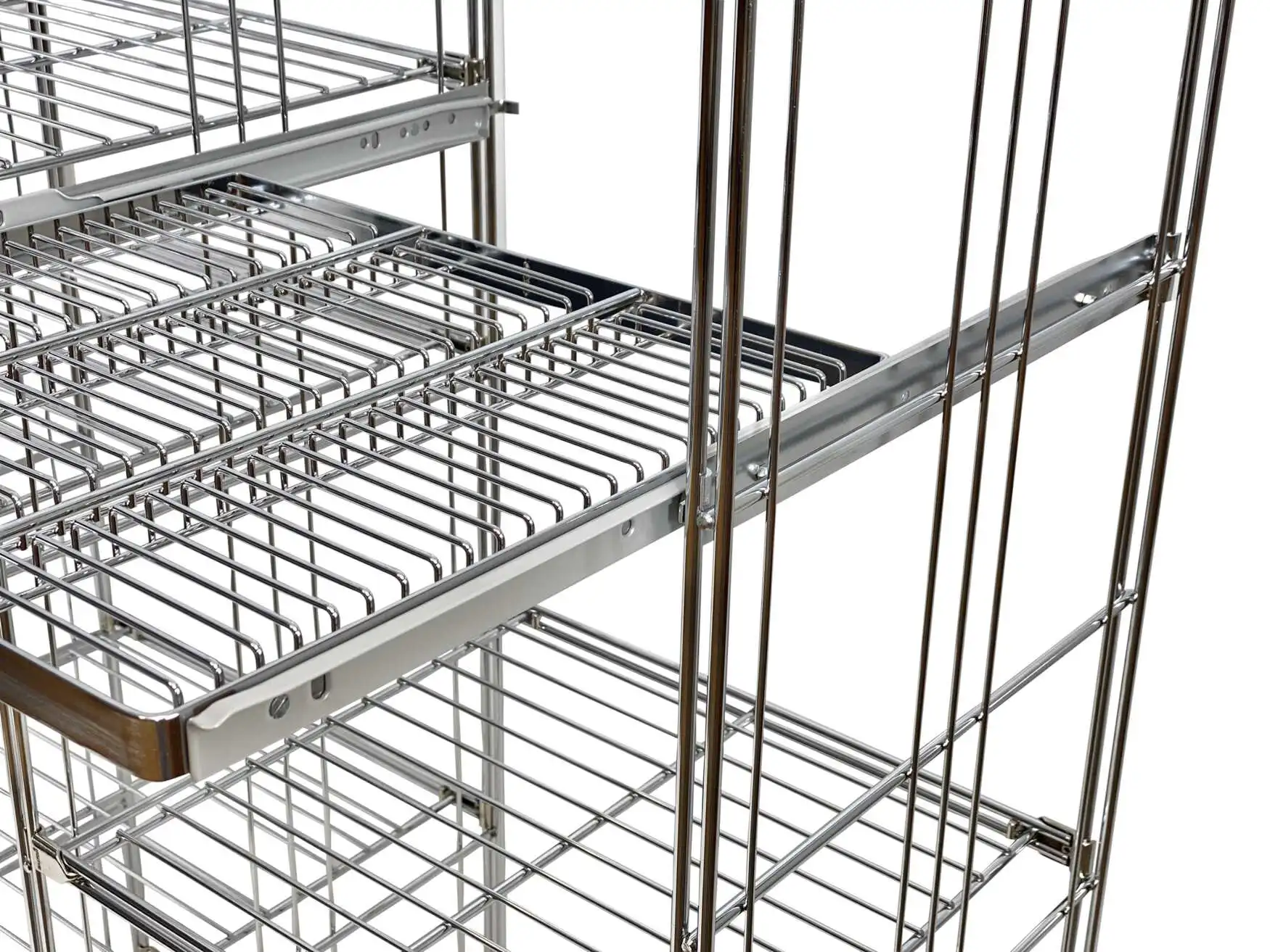 Ausziehbaren CD Boden aus Metall verchromt Serie: BIII 46 cm breit