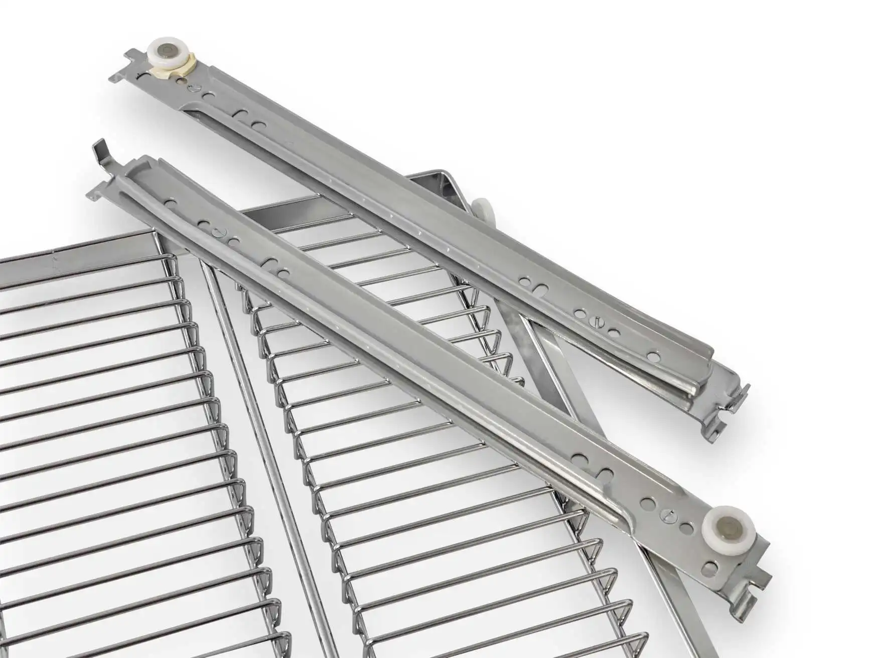 Ausziehboden für CD´s mit Schienen aus Metall verchromt Serie: BIII 46 cm breit