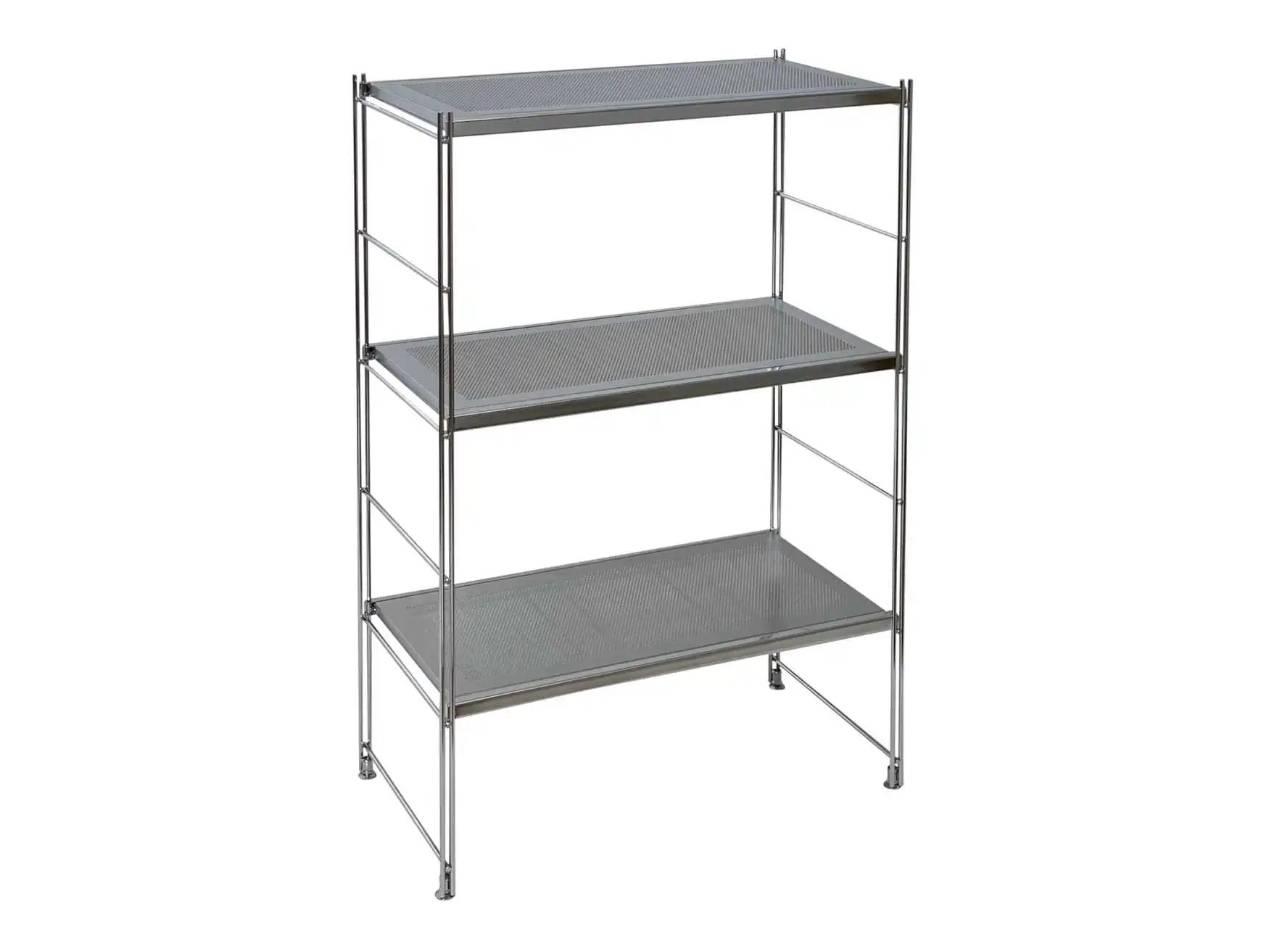 Regal mit 3 Lochblechböden 95x33 cm