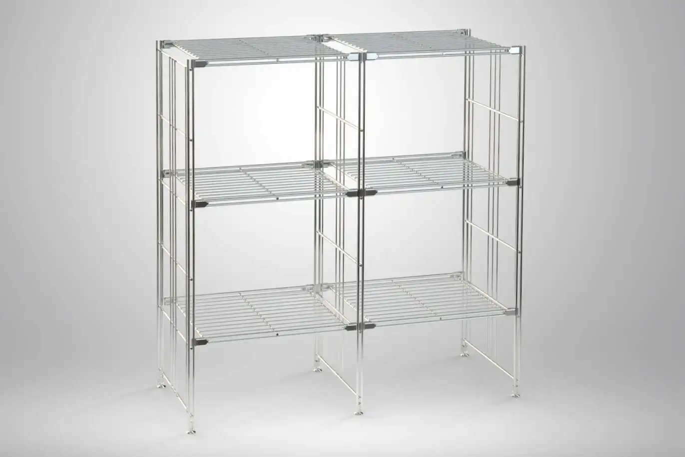 Metall Regal 98x94x38 cm Farbe: Chrom