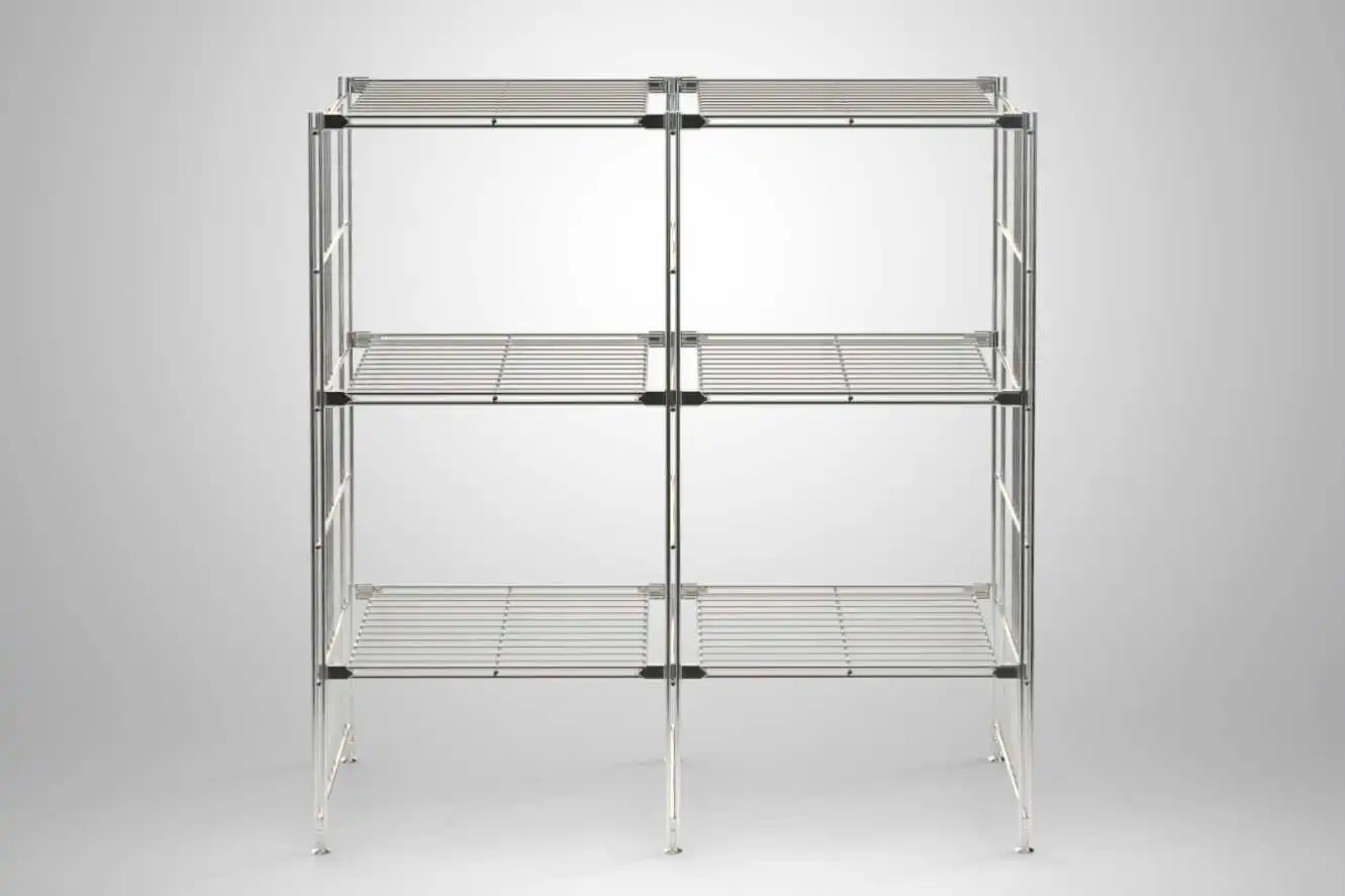 Metall Regal 98x94x38 cm Farbe: Chrom