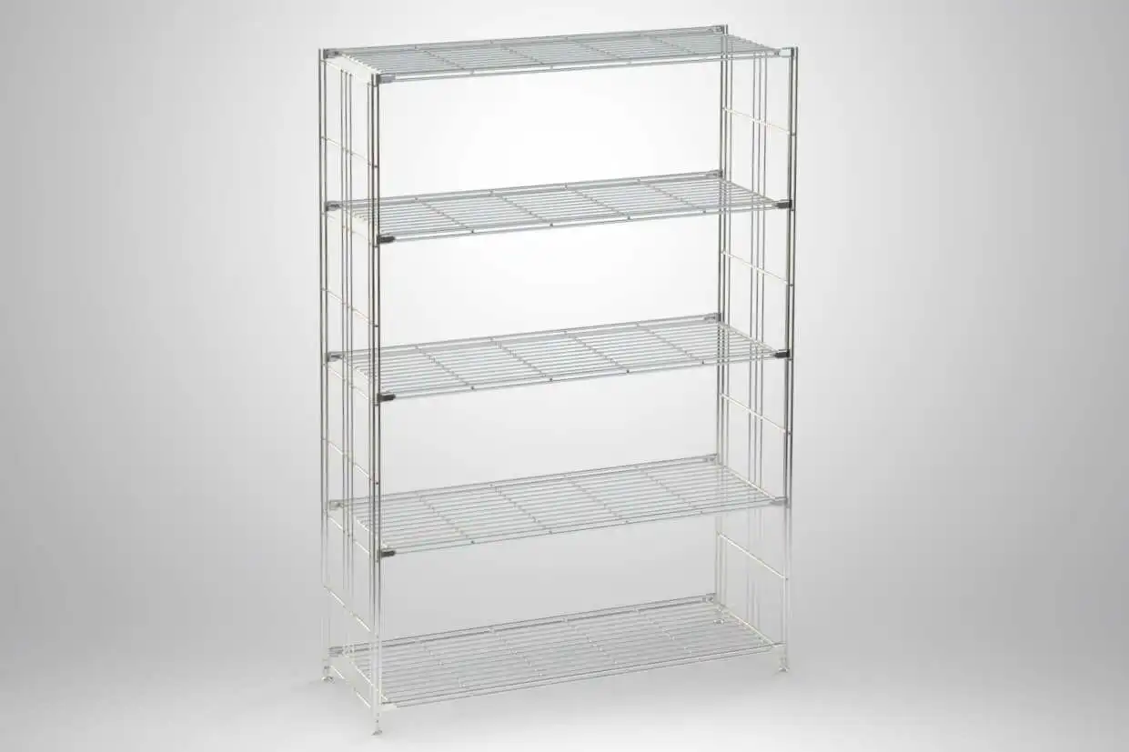 BIII Regal mit 5 Gitterböden 154x104x38 cm Chrom
