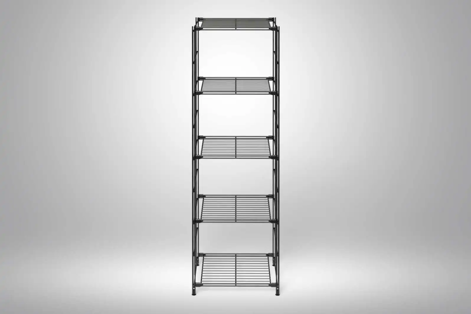 Schwarzes Metall Regal Maße des Regals: 154x48x38 (Höhe x Breite x Tiefe)