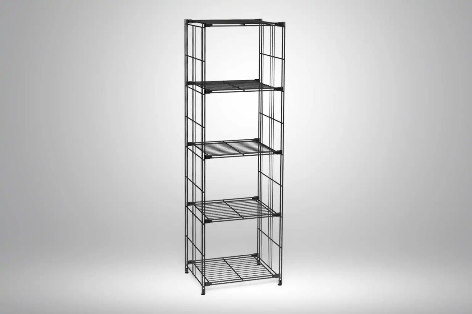 Schwarzes Metall Regal Maße des Regals: 154x48x38 (Höhe x Breite x Tiefe)